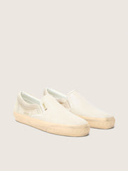 Men’s VCE Penstar in beige suede and pearl-colored sequins