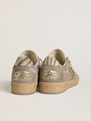 Women's Ball Star LTD in suede with metallic leather star and zebra pony skin heel tab