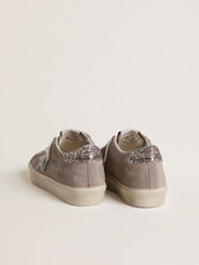 Women’s Hi Star sneakers in beige suede with laminated leather star and glitter heel tab