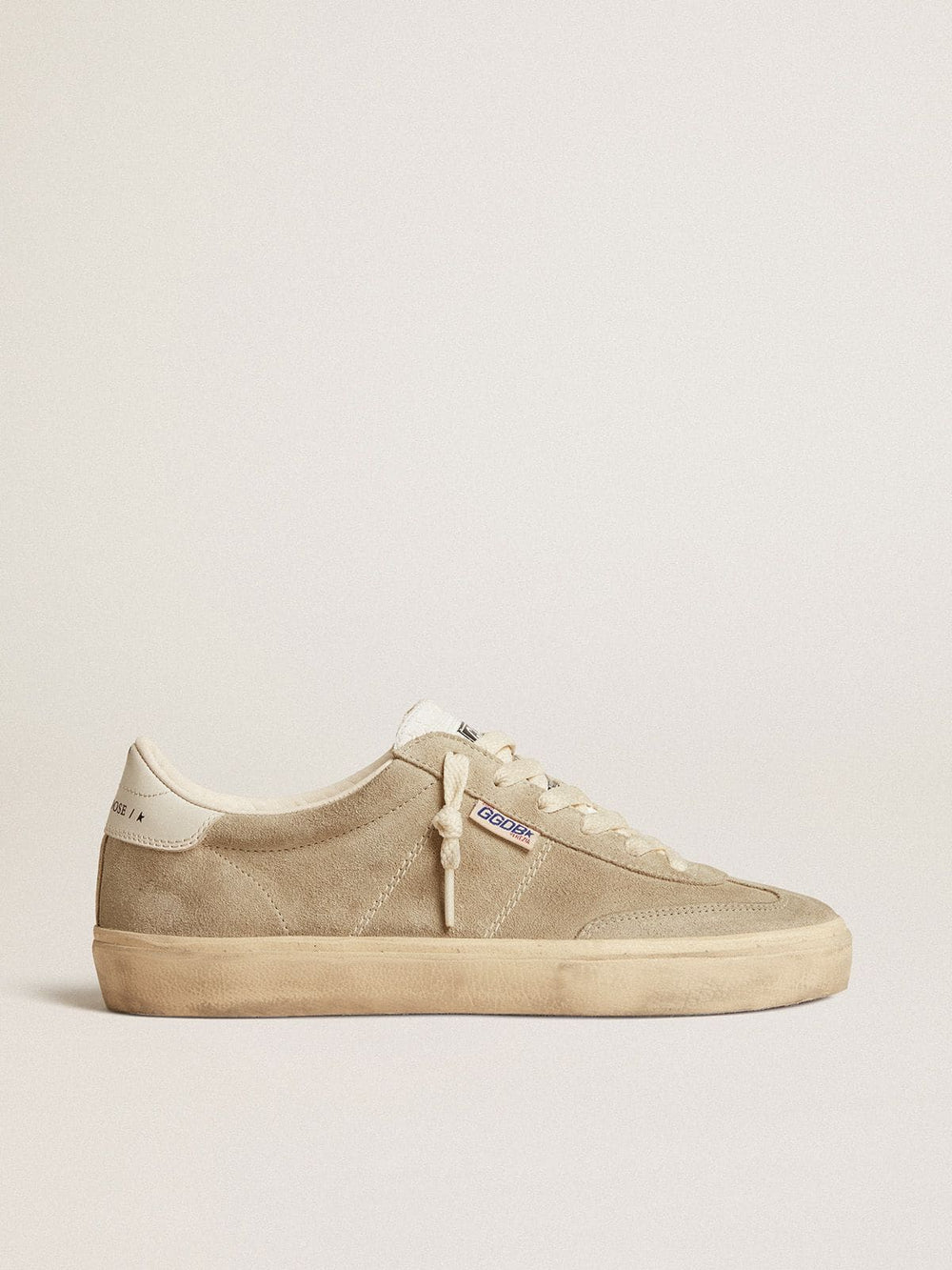 Women's Soul Star in beige suede with white leather heel tab