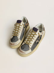 Women's Stardan in nappa and mesh with leopard-print pony skin heel tab