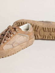 Women's Super-Star Ski in Dolmias and caramel suede with marble nubuck star and heel tab