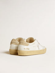 Women's Soul Star in white leather with beige suede heel tab