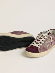 Women's Super-Star LTD in lilac suede with silver metallic leather star and suede heel tab