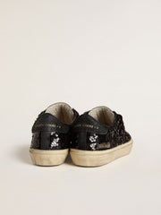 Women's Soul Star in black sequins with black suede heel tab