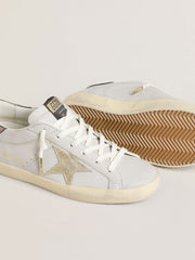 Super-Star with crackle leather star and metallic foiled leather heel tab