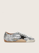 Women's True-Star in silver sequins with black star and silver leather heel tab