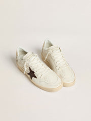 Ball Star with burgundy croc-print leather star and gold heel tab