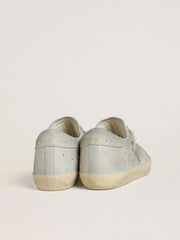 Women's Super-Star LTD in platinum suede and Swarovski crystals with platinum suede star
