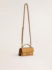 Small Venezia Bag in tobacco-colored leather with gold details