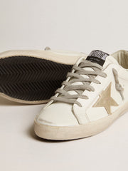 Women's Super-Star with gold star and black glitter heel tab