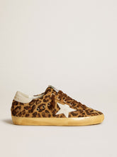 Women’s Super-Star in leopard-print pony skin with leather star and heel tab