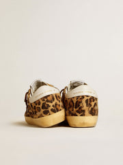 Women’s Super-Star in leopard-print pony skin with leather star and heel tab