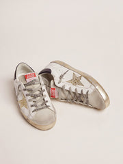 Women’s Super-Star with blue heel tab and Swarovski crystal star