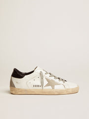 Women's Super-Star with black heel tab and metal stud lettering