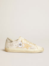 Women's Super-Star with Swarovski crystals and smoke gray leather star