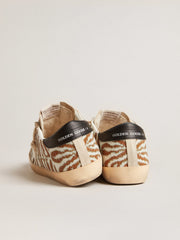 Super-Star in zebra-effect Swarovski with a white leather star
