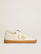 Super-Star in white nappa with suede star and shearling lining