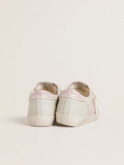 Super-Star LTD in pink leather with silver foiled leather star and pink leather heel tab