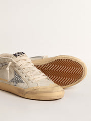 Mid Star with glitter star and metallic leather flash