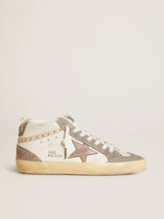 Women's Mid Star in nappa and suede with light brown metallic leather star
