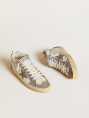 Women's Mid Star in nappa and suede with light brown metallic leather star
