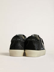 Women's Hi Star in black suede with silver Swarovski crystal star