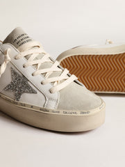 Women’s Hi Star with silver glitter star and dove-gray nubuck heel tab