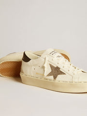 Hi Star with Swarovski crystal star and black leather heel tab