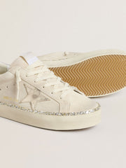 Hi Star in suede with silver metallic leather star and heel tab