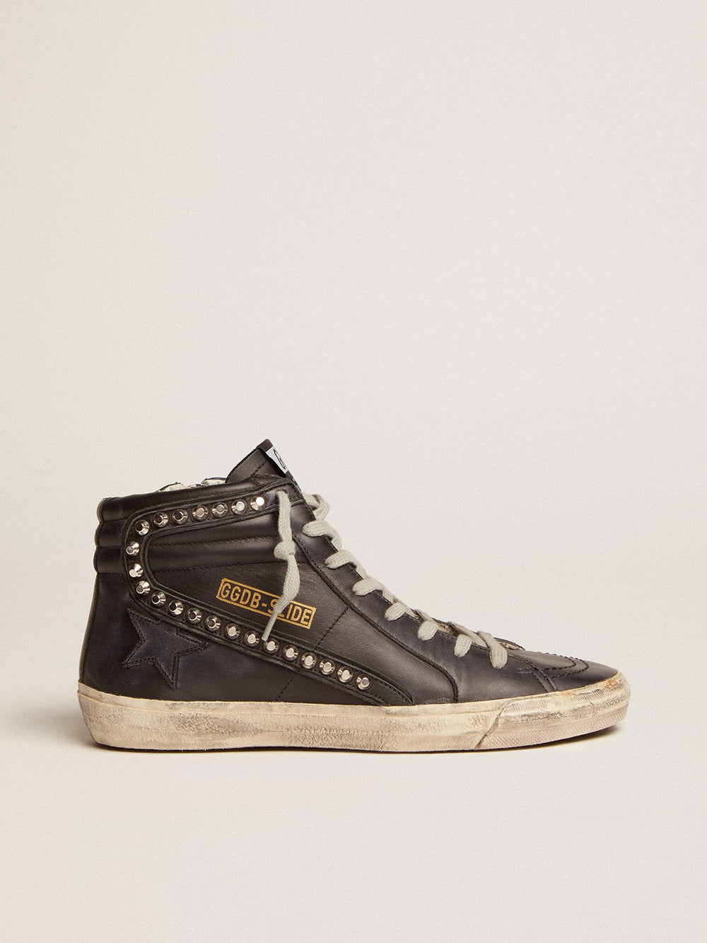 Women’s Slide high-top sneakers with studs Golden Goose