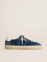 Women's Soul Star in blue suede with white leather heel tab
