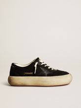 Women's Space-Star shoes in black nylon with black leather star and heel tab