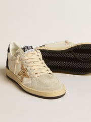 Women’s Ball Star in nappa and suede with glitter star and black heel tab