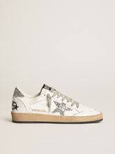 Women's Ball Star in nappa with white star and glitter heel tab