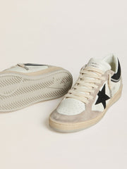 Women's Ball Star LTD in nappa with black crystal star and beige suede inserts