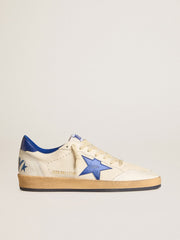 Women’s Ball Star Wishes in white nappa leather with bright blue star and heel tab