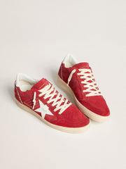Women's Ball Star in red suede with white leather star and heel tab