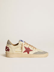 Women's Ball Star LTD in nappa with leather star and silver suede heel tab