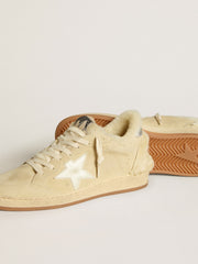 Women's Ball Star in suede and shearling with white patent leather star