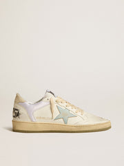 Ball Star in nylon and leather with pink and light blue star and beige heel tab