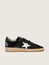 Women's Ball Star in black suede with white leather star