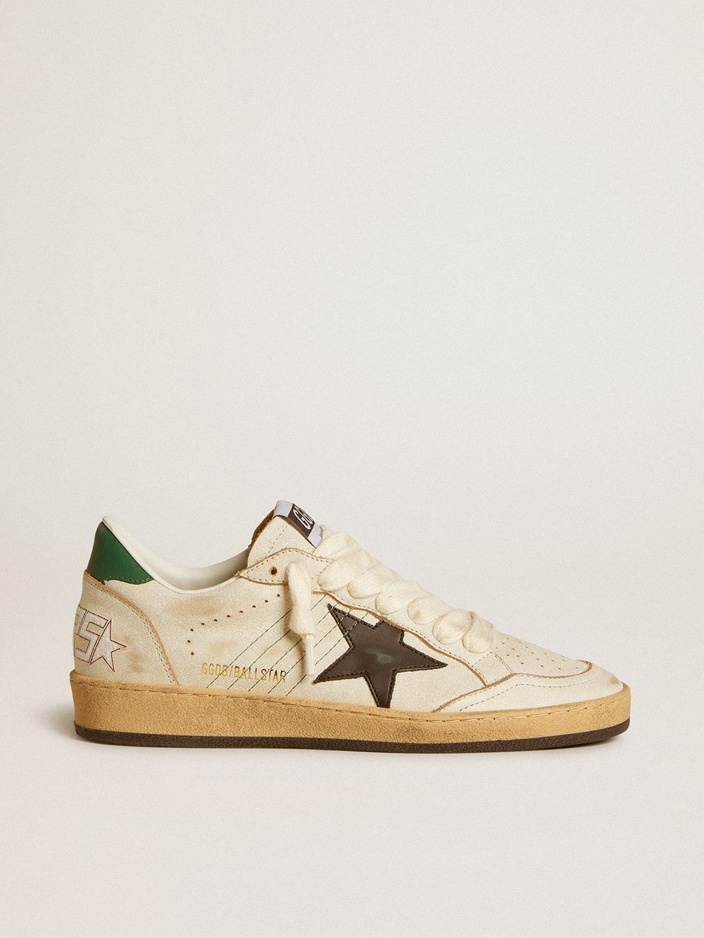 Women’s Ball Star with black leather star and green leather heel tab