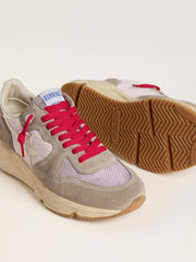 Running Sole LTD in pink nylon with white leather star