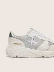 Women’s Running Sole in mesh and nubuck with silver metallic leather star