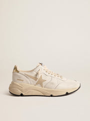 Women's Running Sole in nappa with suede star and gold heel tab
