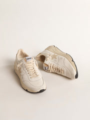Women's Running Sole in nappa with suede star and gold heel tab