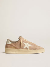 Women's Stardan in old rose suede with white leather star and heel tab