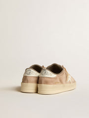 Women's Stardan in old rose suede with white leather star and heel tab