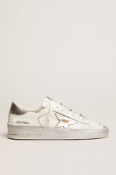 Stardan sneakers with silver metallic leather star and heel tab